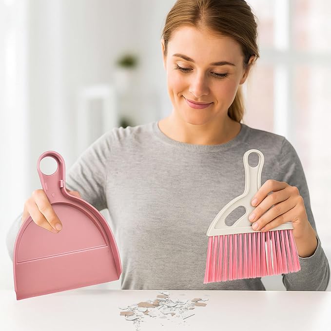 9 Pcs Small Dustpan and Brush Set Mini Broom and Dustpan Set - Image 7
