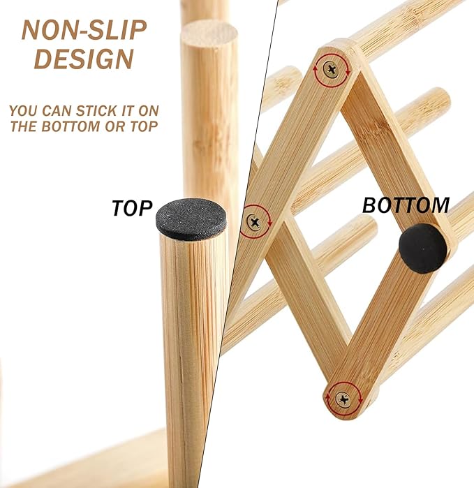 Yesland 2 Pack Wooden Bottle Drying Rack - Image 5