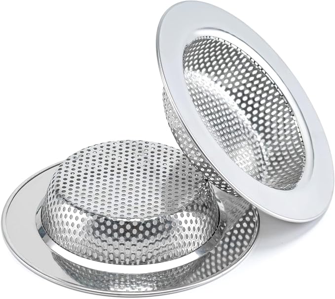 2 Packs Sink Strainer for Most Kitchen Sink Drain Basket, Upgraded Double-Layer by Unknown