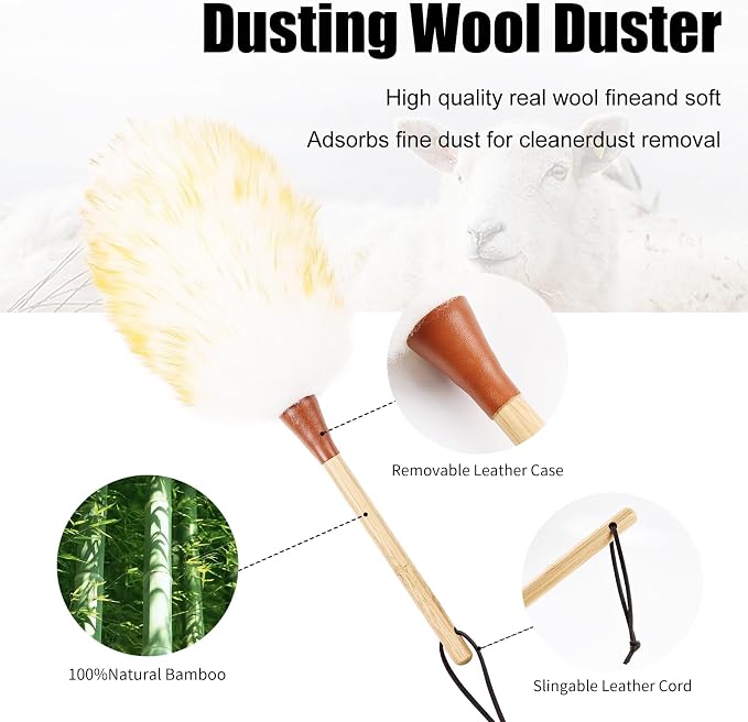 Wool Duster 16inch Soft Natural Feather Dusters - Image 3