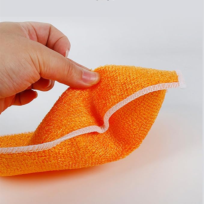 Natural Bamboo Fiber Small Dishcloths 6-Pack Reuseable Cleaning Cloths Quick - Image 2