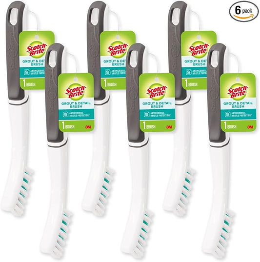 Scotch-Brite Tile & Grout Brush, Strong Bristles to Scrub Away Grime by Scotch-Brite