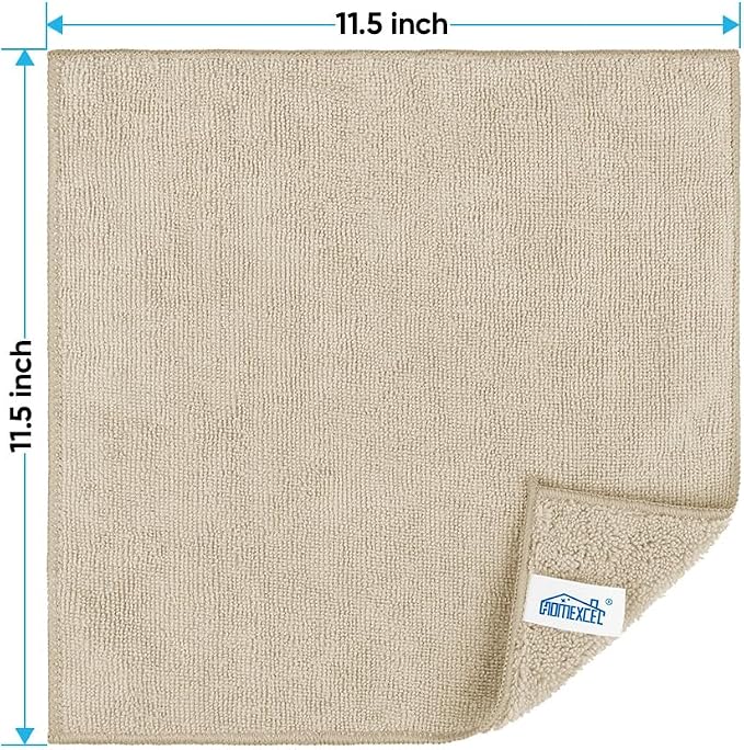 HOMEXCEL Brown Microfiber Cleaning Cloth, 12 Pack Premium Microfiber Towels - Image 2