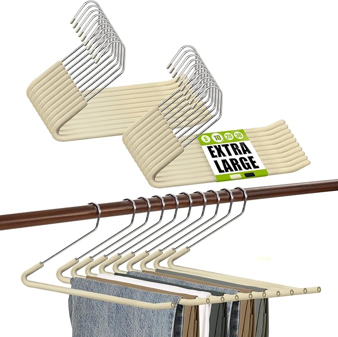 Spring Fever Open Ended Non Slip Sponge Padded Pants Hangers by SpringFever