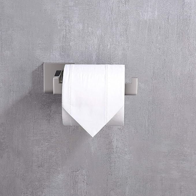 TASTOS Polished Chrome Toilet Paper Holder SUS304 Stainless Steel, Modern - Image 3