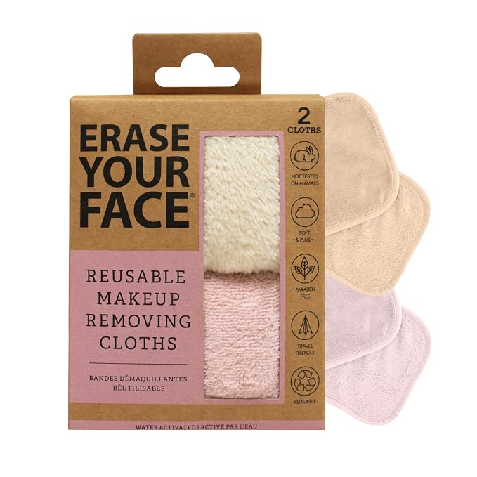 ERASE YOUR FACE Reusable Makeup Remover Cloths by EraseYourFace