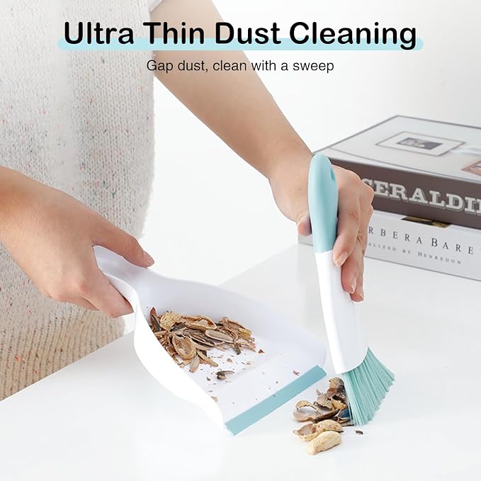 NACENA Mini Dustpan and Brush Set 2 Pack, Small Broom and Dustpan Set Dust Pan - Image 6