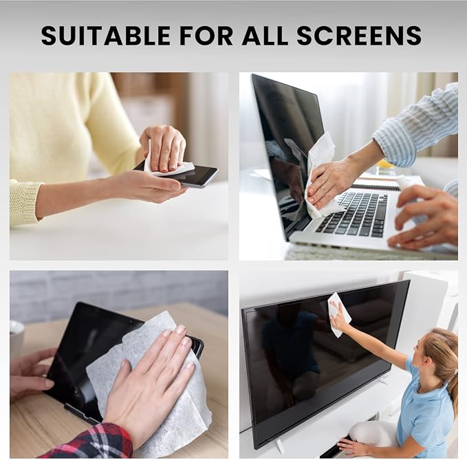 Electronic Wipes Screen Cleaner Streak-Free Computer Screen Wipes, TV Screen - Image 3