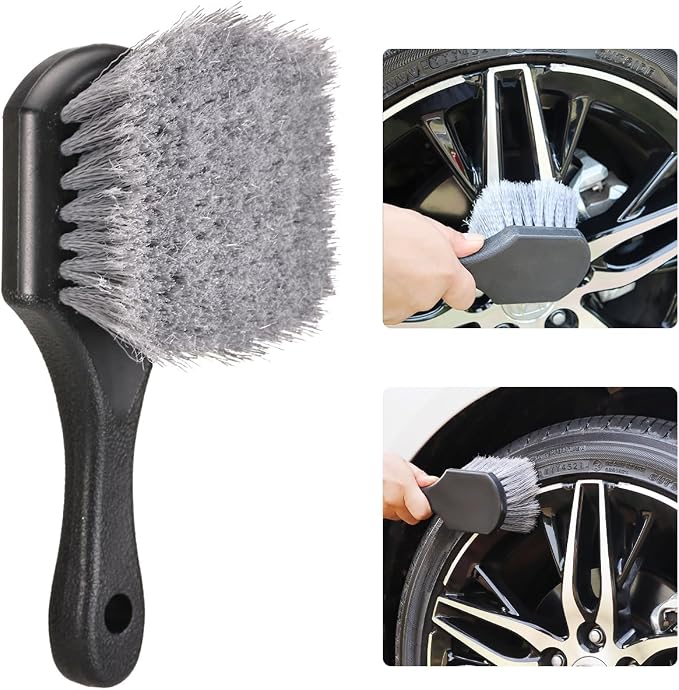 Tire Brush Wheel Cleaner Brush, Soft Bristle Cleaning Brush, Car Wash Brush by LCWYORH