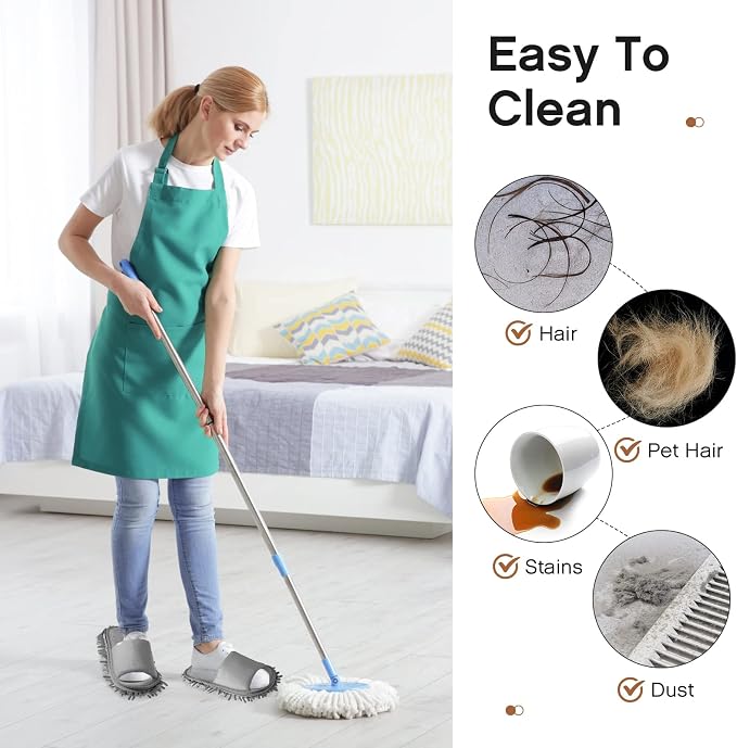 Jecery 2 Pairs Microfiber Cleaning Mop Slippers - Image 4