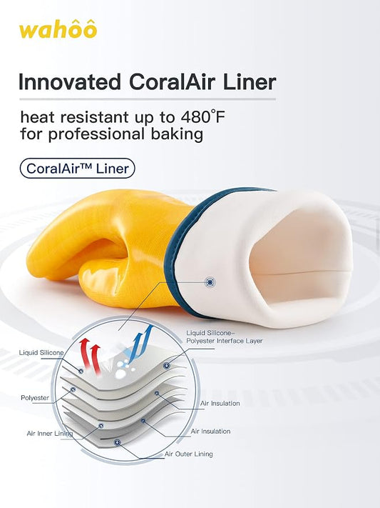 LANON Protection Wahoo Liquid Silicone Smoker Oven Gloves, Food-Contact Grade - Image 2