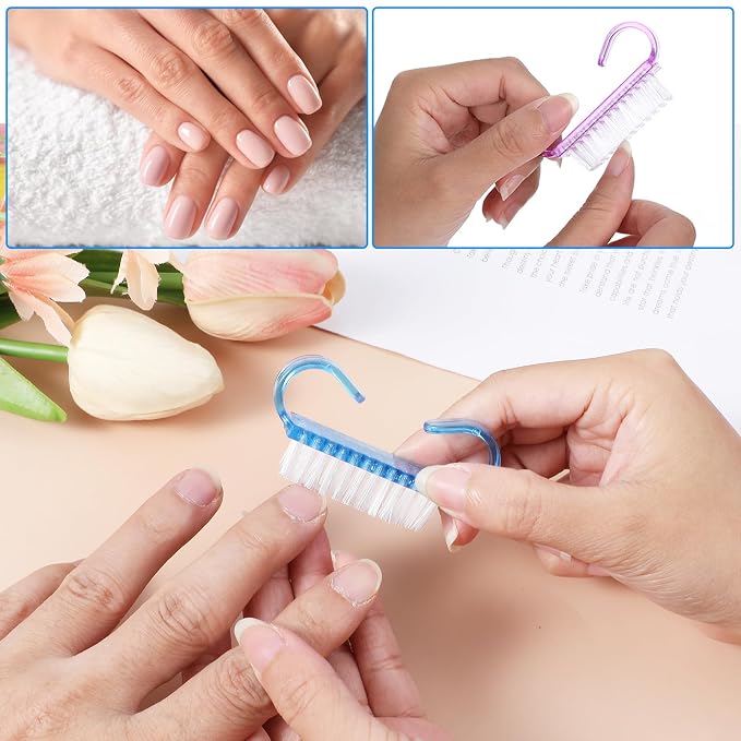 27Pcs Handle Grip Nail Brush Mini Nail Brushes Hand Fingernail Brush Colorful - Image 6