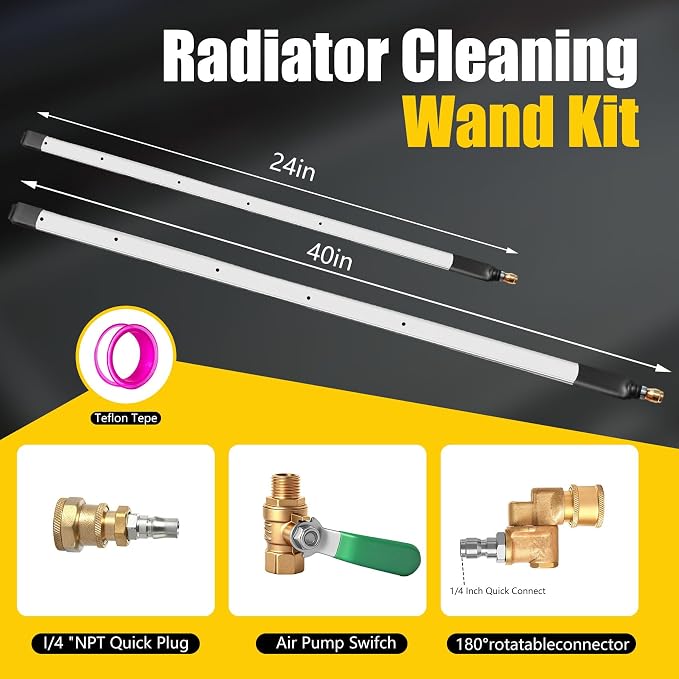 40" & 24" Radiator Cleaning Wand 2-Piece Set - Image 2
