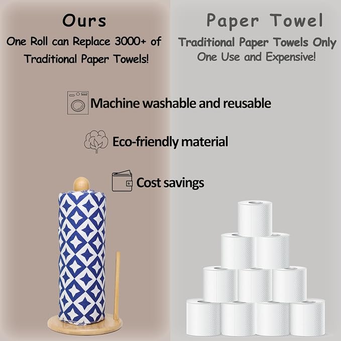 25 Pack Reusable Tissue Paperless Towel Roll Washable Cotton - Image 3