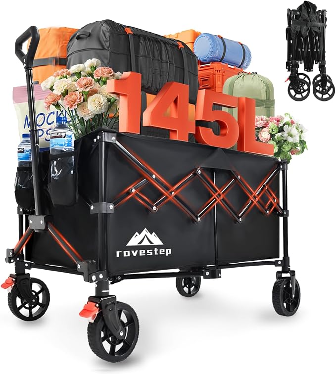 Collapsible Wagon Cart Heavy Duty Utility Carts by RoveStep