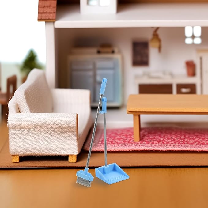 VOSAREA 1 Set Mini Cleaning Supplies Mini Dustpan and Broom Simulated - Image 7