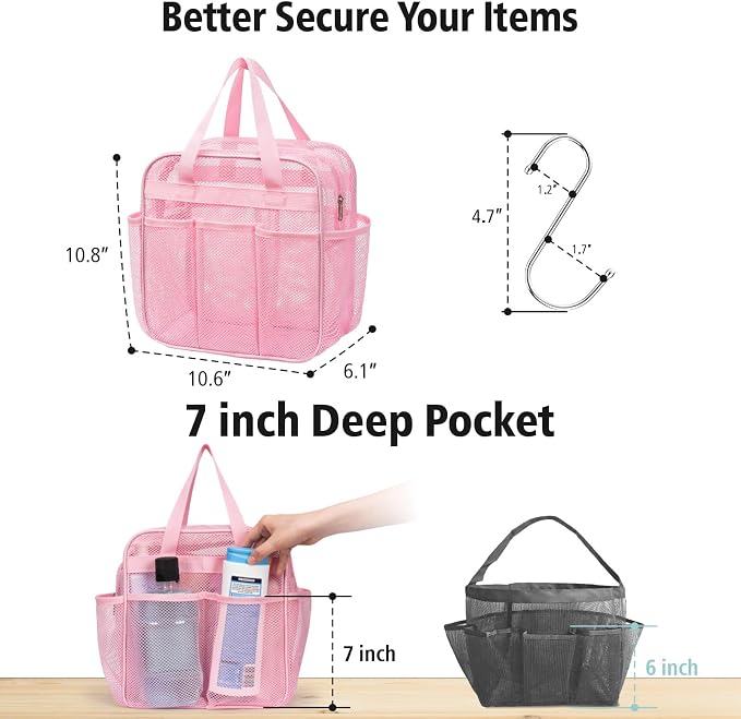 F-color Mesh Shower Caddy Portable - Image 4