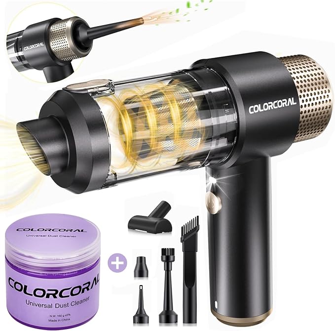 COLORCORAL Handheld Vacuum &Computer Air Duster and Keyboard Cleaning Gel by ColorCoral