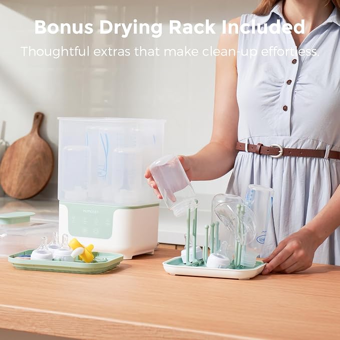 Momcozy Bottle Sterilizer and Dryer, Modular Nesting Space Saving Design - Image 8