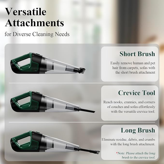 Minthouz Handheld Vacuum Cordless, Strong Suction Car Vacuum Cleaner - Image 4