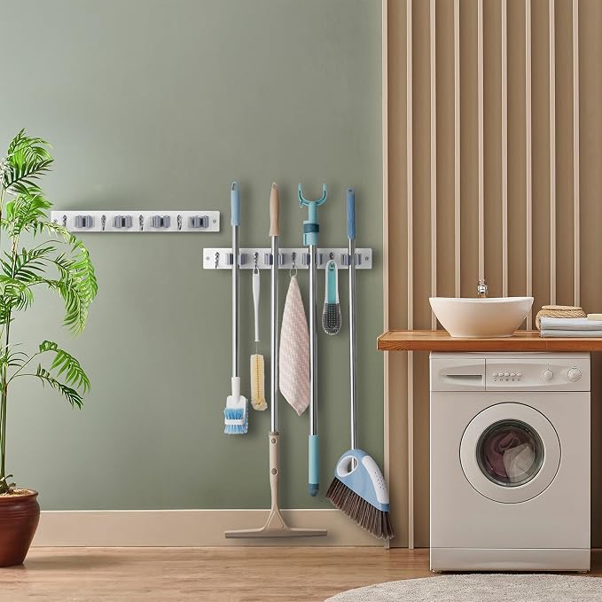 2 Pack Mop Broom Holder Wall Mount - Image 5
