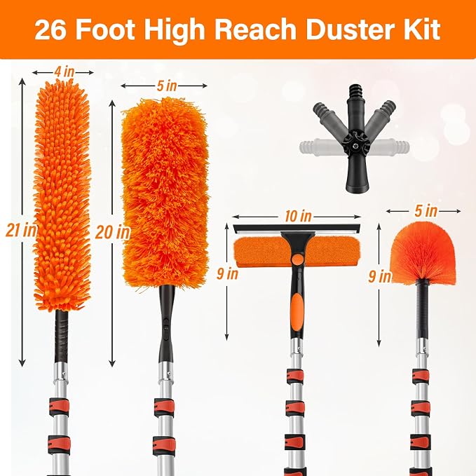 26FT High Reach Duster Cleaning Kit - Image 2