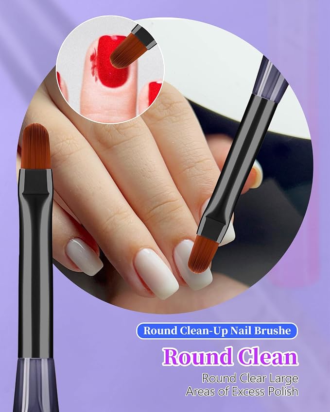 for OPI Nail Polish Remover Brush, Round/Angled/flat Acetone Resistant Gel - Image 4
