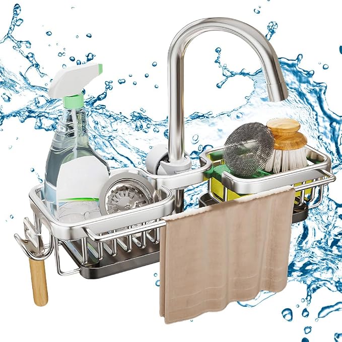 Sink Organizer Rack for Kitchen and Bathroom, 2024 New Kitchen Sink Faucet by Eadwe