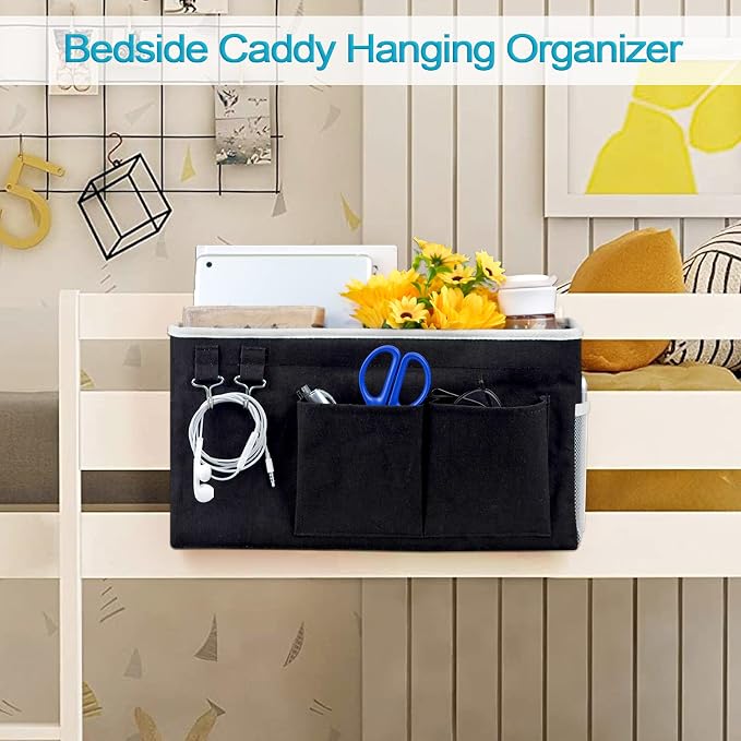 Loghot Bedside Caddy/Bedside Storage Bag Hanging Organizer - Image 2