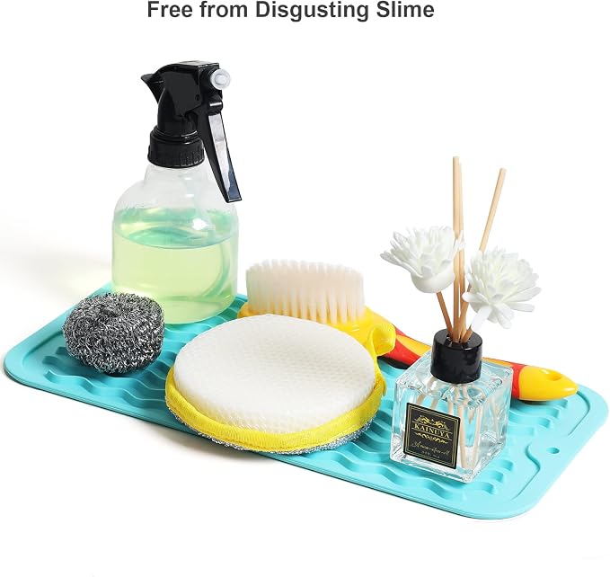 ZLR Silicone Dish Drying Mat for Kitchen Counter, Eco-Friendly Fast Dry Dish Mat - Image 8