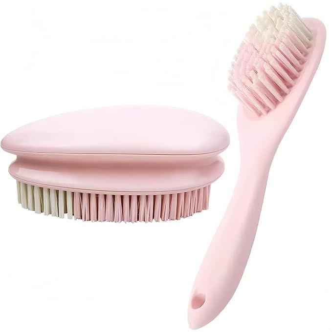 2 Pack Soft Bristle Cleaning Scrub Brush Laundry Brush Scrubber Brush by Ganganmax