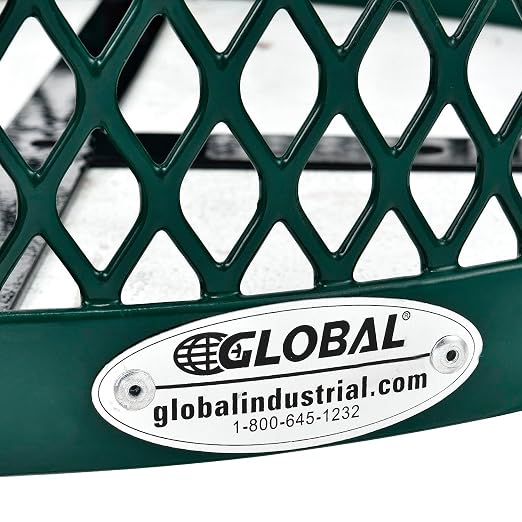 Global Industrial Outdoor Diamond Steel Trash Can - Image 6