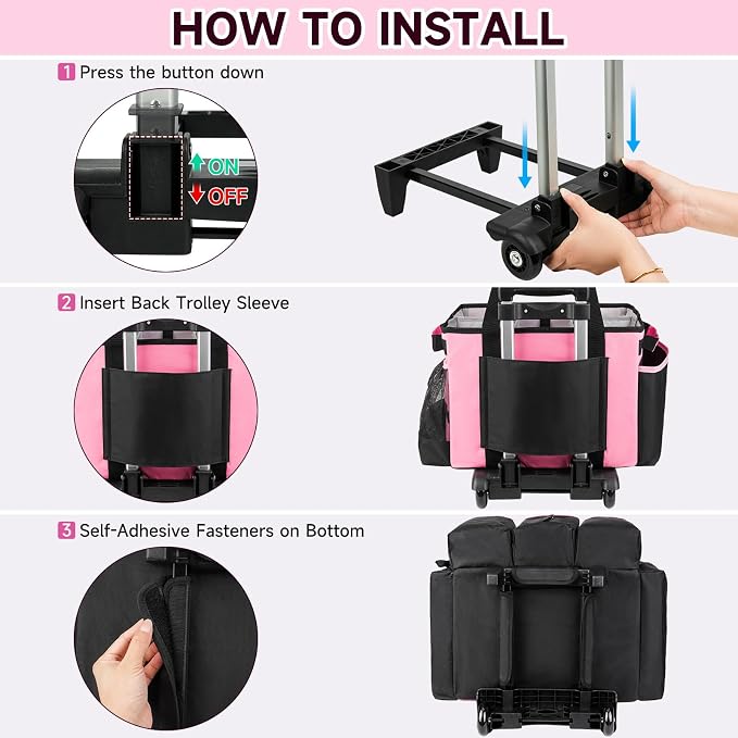 Large Rolling Cleaning Caddy Bag - Image 7