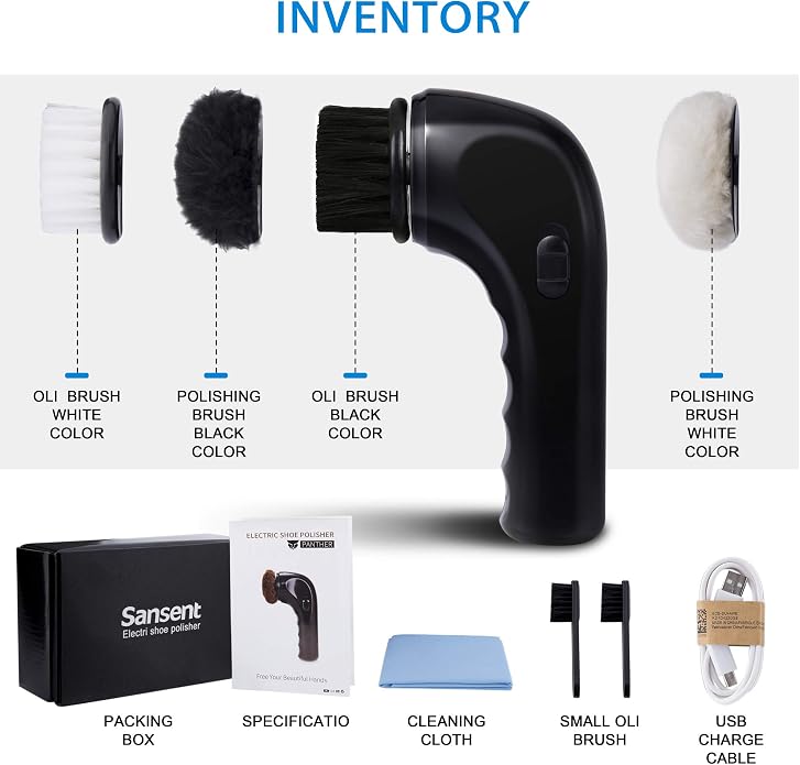 Electric Shoe Shine Kit, Electric Shoe Polisher Brush Shoe Shiner Dust Cleaner - Image 7