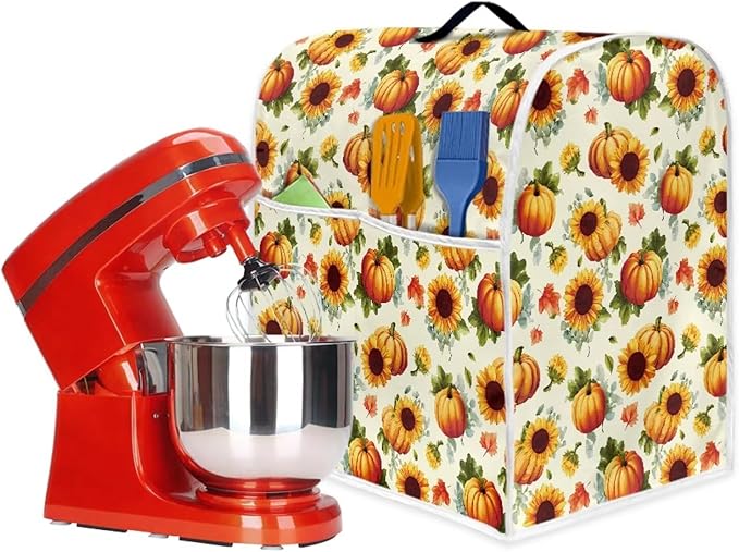Sunflower Mixer Cover for Kitchen Aid 6-8 Qt Mixer Small Appliance Dust Covers Universal for Air Fryers, Coffee Makers, Fall Decoration for Home Gift for Friends