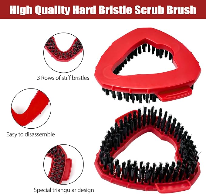 Scrub Brush, 2 Pack Spin Scrub Brush Replacement Head, Stiff Bristle Cleaning - Image 5