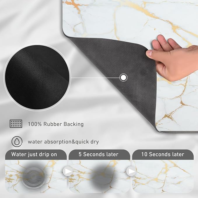 Sofort Dish Drying Mat for Kitchen Counter, Super Absorbent Drying Mats for - Image 3