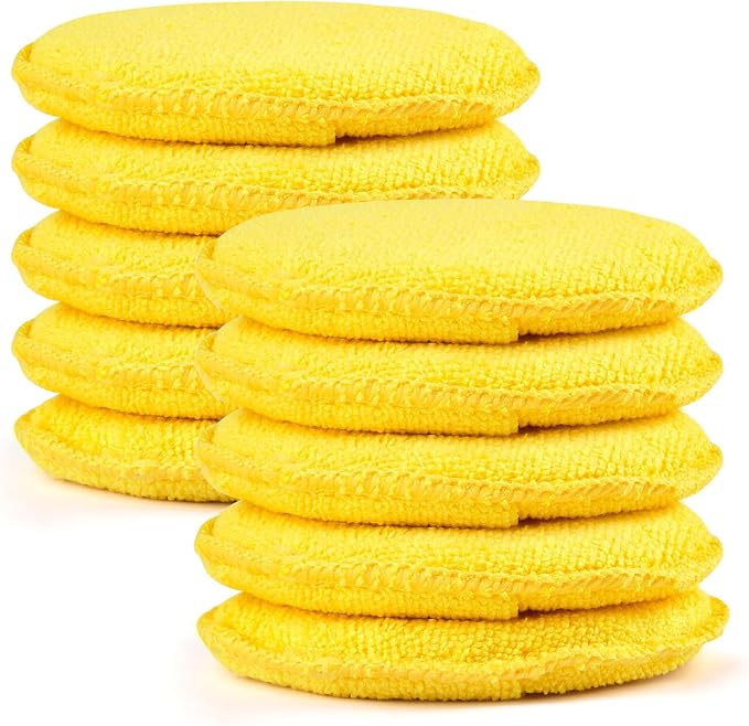 10 Pack Wax Applicator Pads, Microfiber Applicator Pad by PEASUG