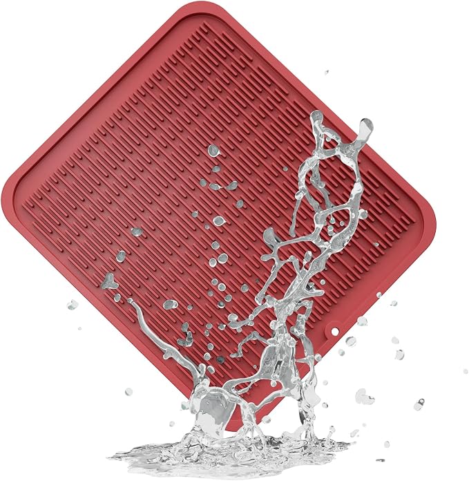 ZLR Silicone Dish Drying Mat for Kitchen Counter, Eco-Friendly Fast Dry Dish Mat by ZLR