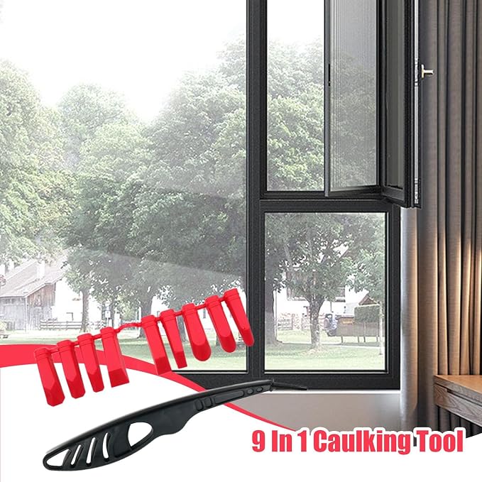 Caulk Scraper Remover Tool | 9 in 1 Ergonomic Paint Sealant Spatula | Caulk - Image 6