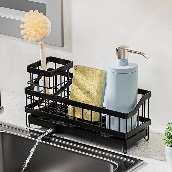 Large Sponge Holder for Sink, Stainless Steel Sink Caddy Organizer - Image 7