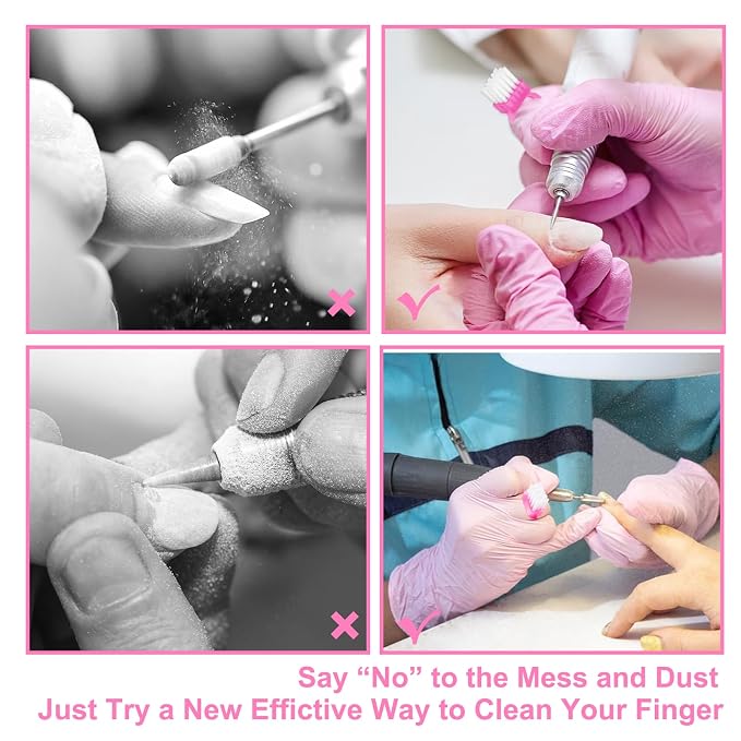 Nail Brush Rings SHEERBLISS Mini Nail Brushes 20pcs Hand Fingernail Brush - Image 6