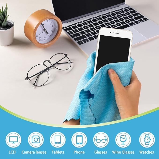 AIDEA Microfiber Glass Cleaning Cloths, Lint Free Quickly Clean Windows - Image 3