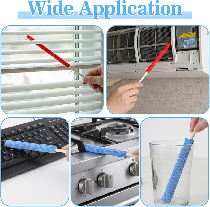 6 Pcs Microfiber Detail Duster Sticks Fan Cleaning Brush Fan Blade Cleaner - Image 5