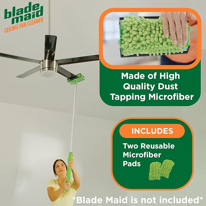 Blade Maid Replacement Microfiber Pads | Reusable, Machine Washable Pads - Image 2