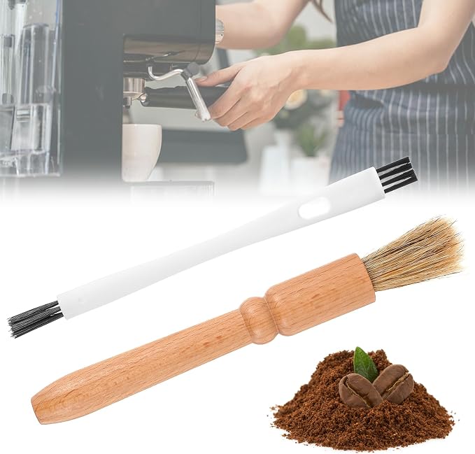 2 Pcs Coffee Grinder Brush, Espresso Brush Machine Brushes Cleaner Tool by Unknown