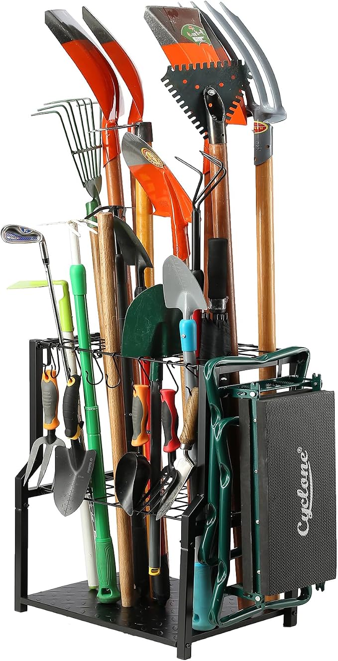 YueTong Garden Tool Organizer Heavy Duty, Yard Tool Tower Rack, Garage Storage by YueTong