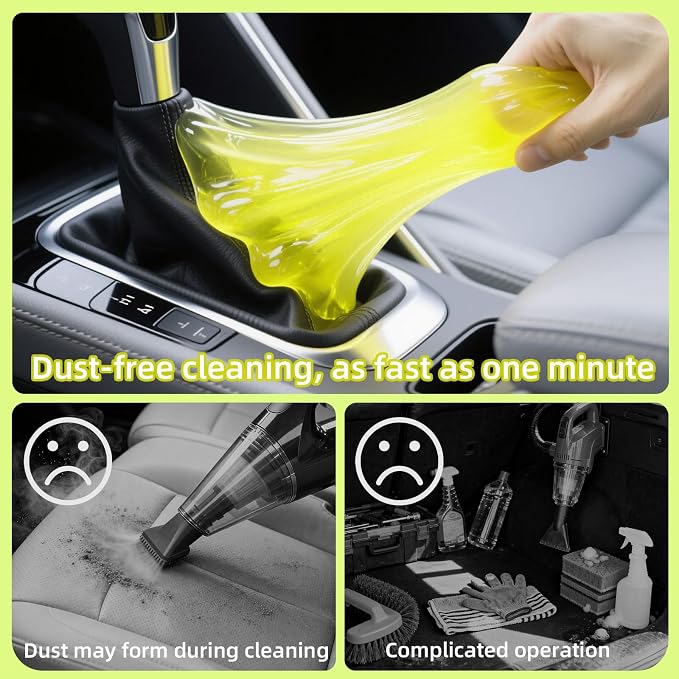 COLORCORAL 4 Pack Car Cleaning Gel Reusable Auto Slime Cars Cleaner Dust - Image 8