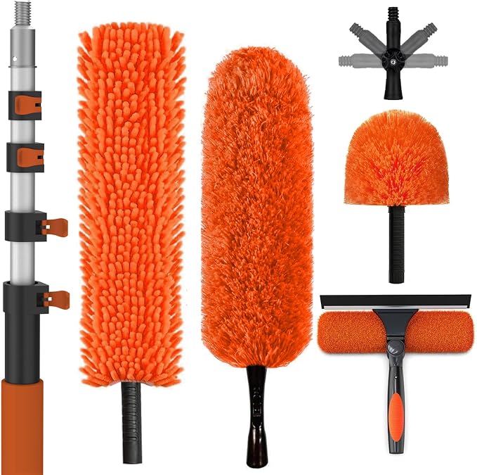20FT Reach High Ceiling Duster Kit, Window Cleaning kit by Focusonproduct