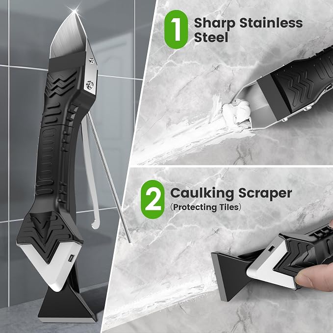Silicone Caulking Tool, 5 in 1 Caulking Sealant Finishing Tool - Image 3
